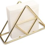 CentraLit Napkin Holder for Dining Table – Tissue Paper Stand for Kitchen, Table, Home Décor, Office, Restaurant, Tissue Dispenser Organizer for Dinner Tables, Kitchen, Bathroom (Gold)