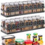 Craft Expertise Metal Spice Rack Organiser Wall Mounted, Hanging Seasoning Spice Rack Shelf Holder, Storage for Kitchen Cabinet Color Black (Pack-4), Hanging Shelves