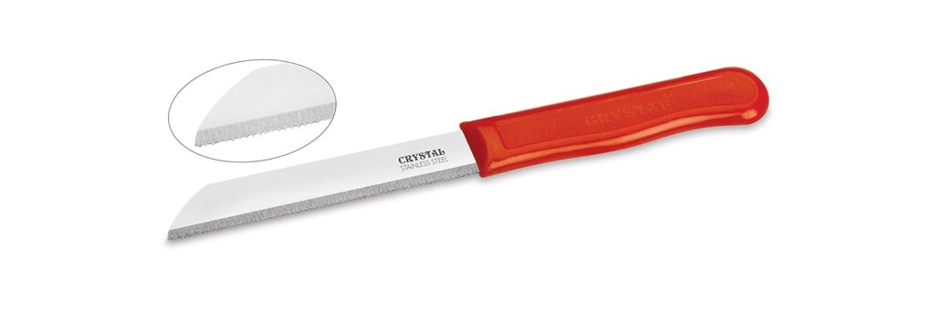 Crystal – CL010 Sleek Serrated Edge Stainless Steel Knife, Multicolour