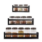 Dime Store Wooden Spice Rack for Kitchen | Multipurpose Dish Rack Storage Shlves for Kitchen Cabinets | Utensils Holder Rack tabletop Cabinet Bathroom Storage Organizer (Black)