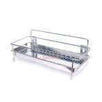 EMBASSY Stainless Steel Perforated Storage Shelf/Spice Rack, Single (1-Tier), 38x15x14 cms (LxBxH), (Multipurpose Rack/Shelf for Kitchen, Bathroom etc.)