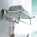 Plantex Stainless Steel Folding Towel Rack for Bathroom/Towel Stand/Hanger/Bathroom Accessories(18 Inch-Chrome)