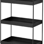 SHIOK DECOR Metal 3-Tier Standing Rack, Bathroom Countertop Storage Shelf Organizer,Spice Storage Organizer Black Make in India